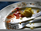 Scrambled Egg :) took a photo of a plate in the lounge with the sun shining on it, yum yum :-/